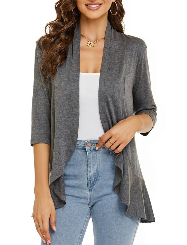 Camila Elegante Offene Vorderseite Strickjacken