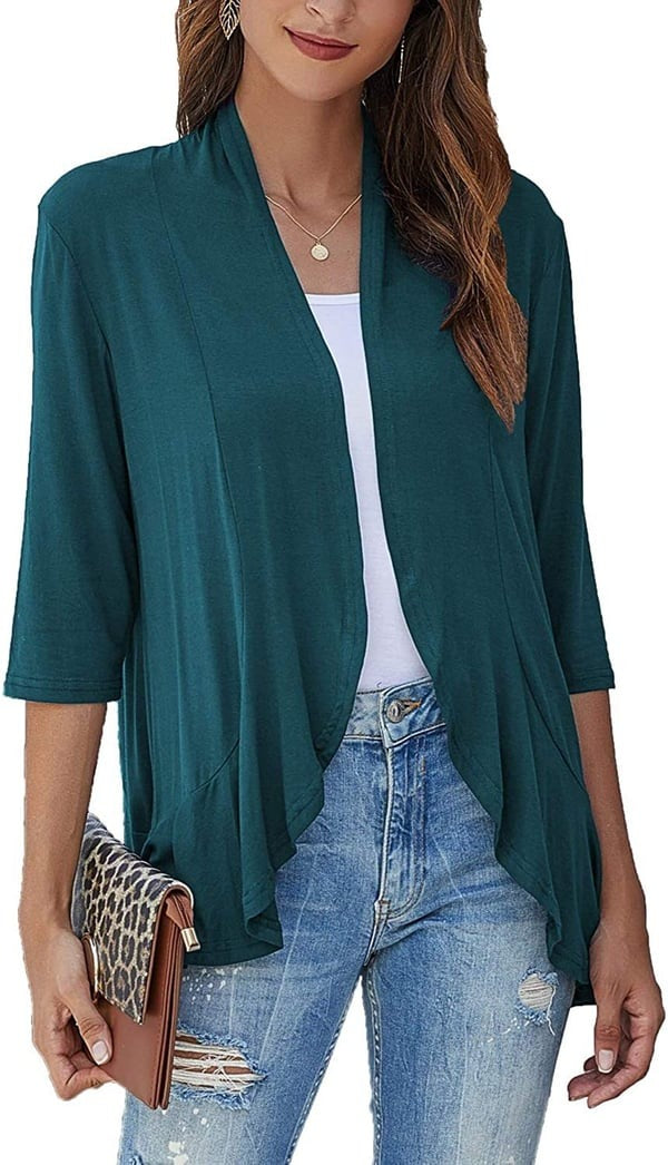 Camila Elegante Offene Vorderseite Strickjacken