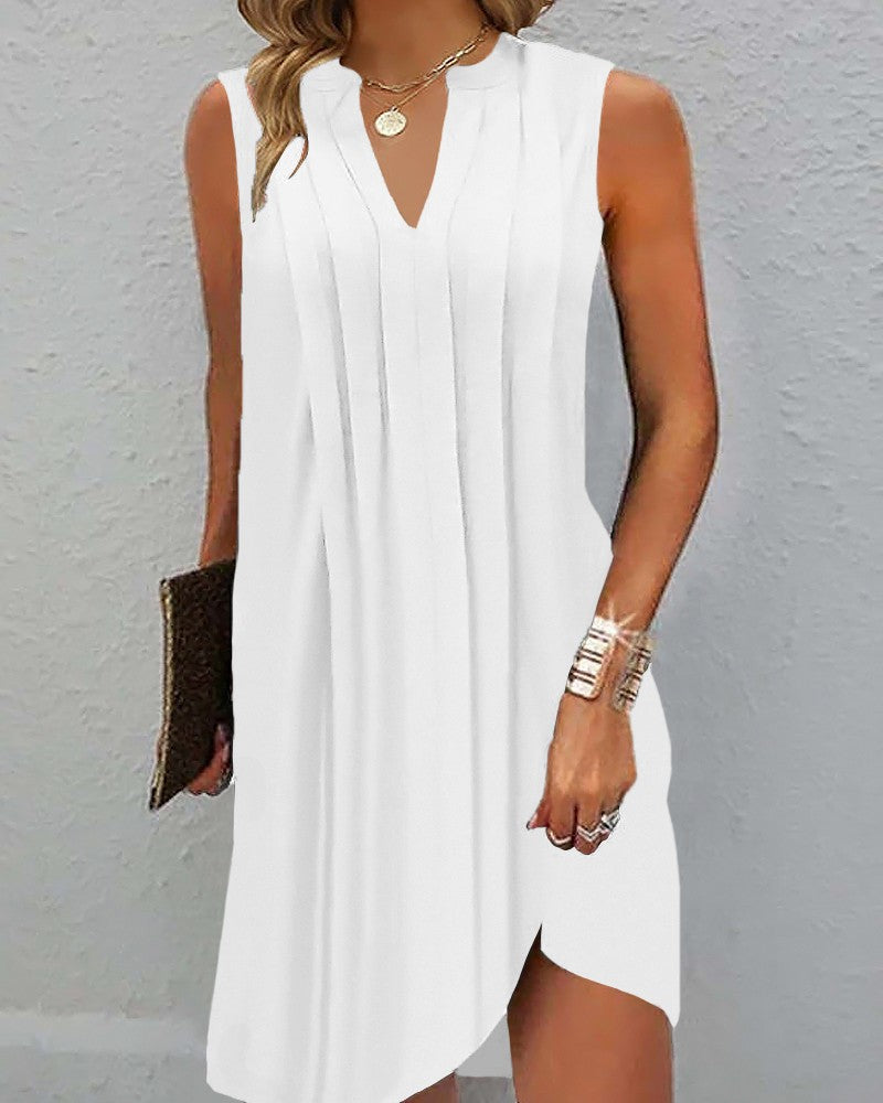 Trisha's Kerbe Ausschnitt Kleid