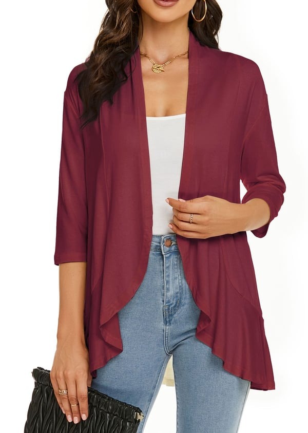 Camila Elegante Offene Vorderseite Strickjacken