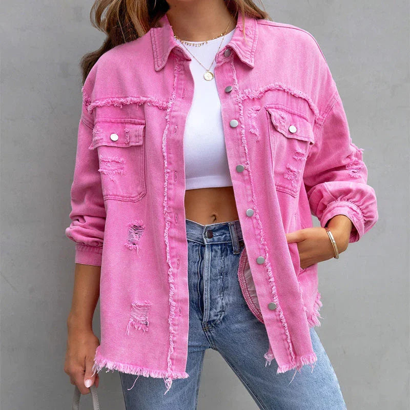 Evelyn's Lebendige Kante Atmungsaktive Jeansjacke
