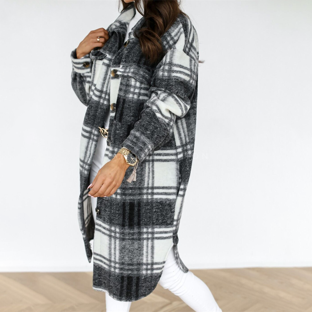 Stilvolle schicke karierte Jacke