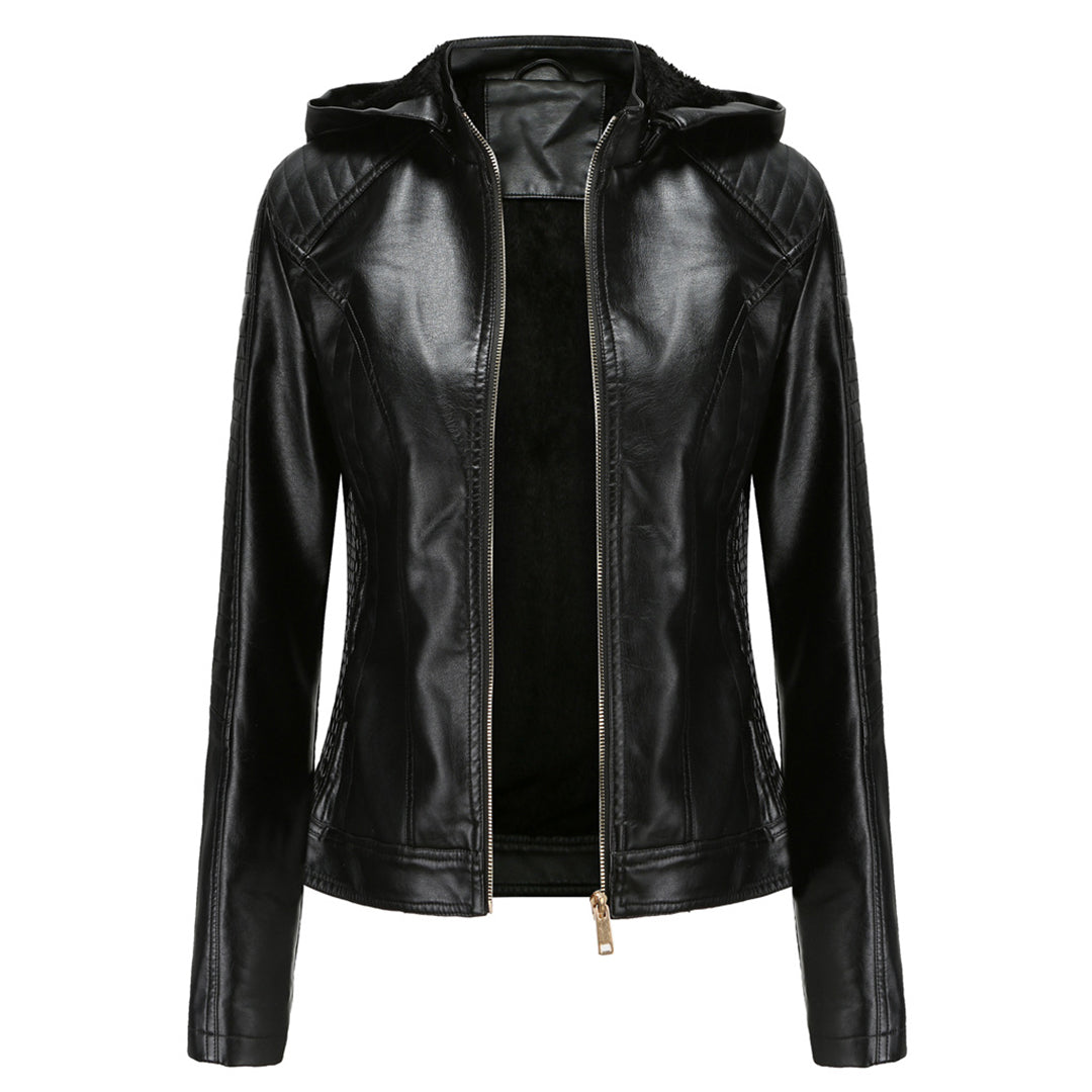 Luxuriöse schicke Lederjacke