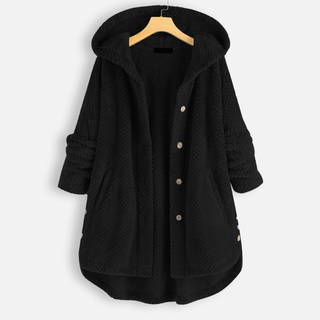 Wendbare Fleecejacke mit Kapuze