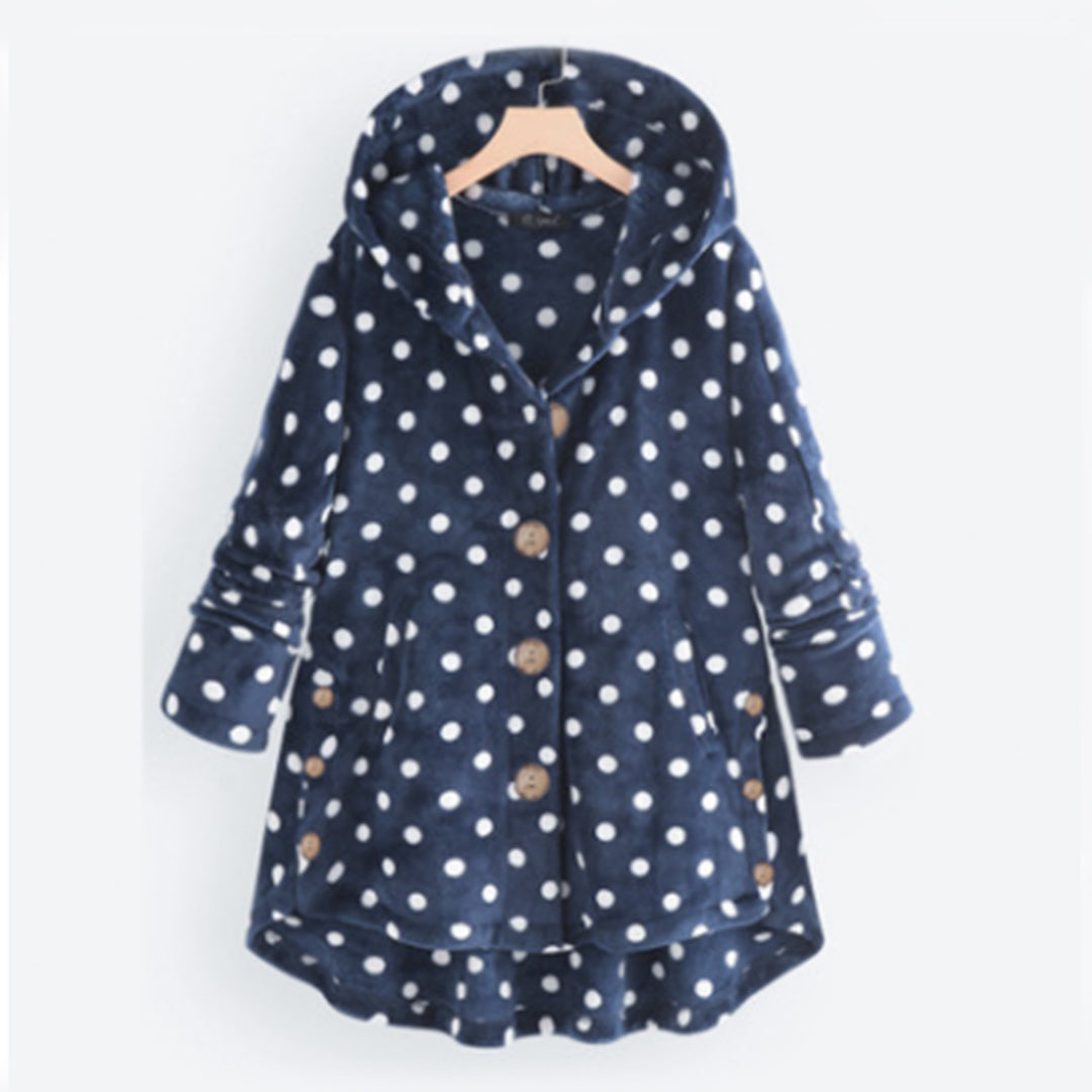Wendbare Fleecejacke mit Kapuze