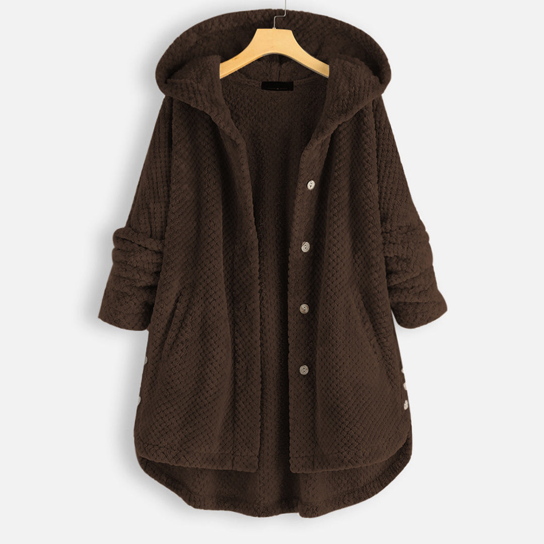 Wendbare Fleecejacke mit Kapuze