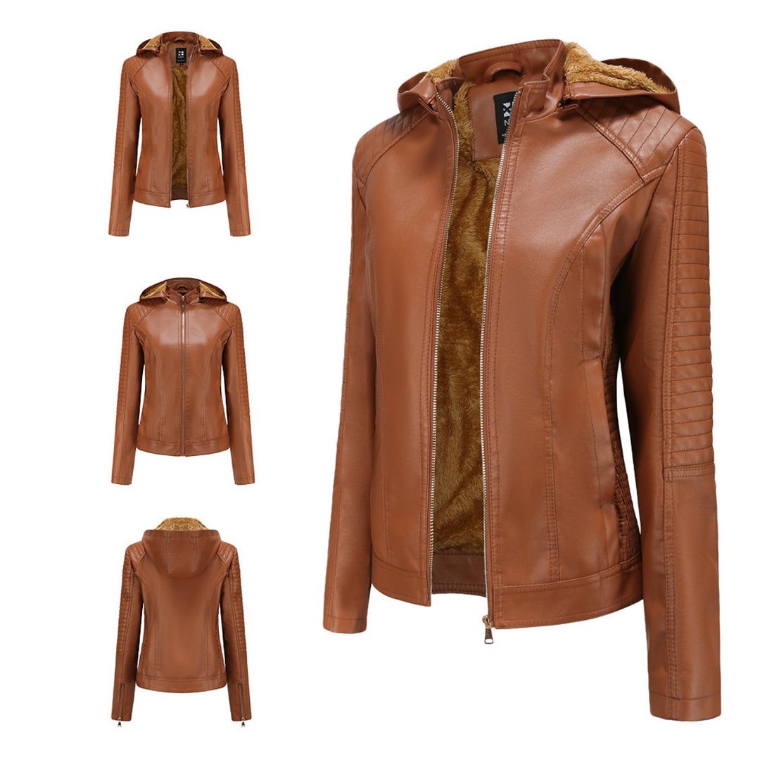 Luxuriöse schicke Lederjacke