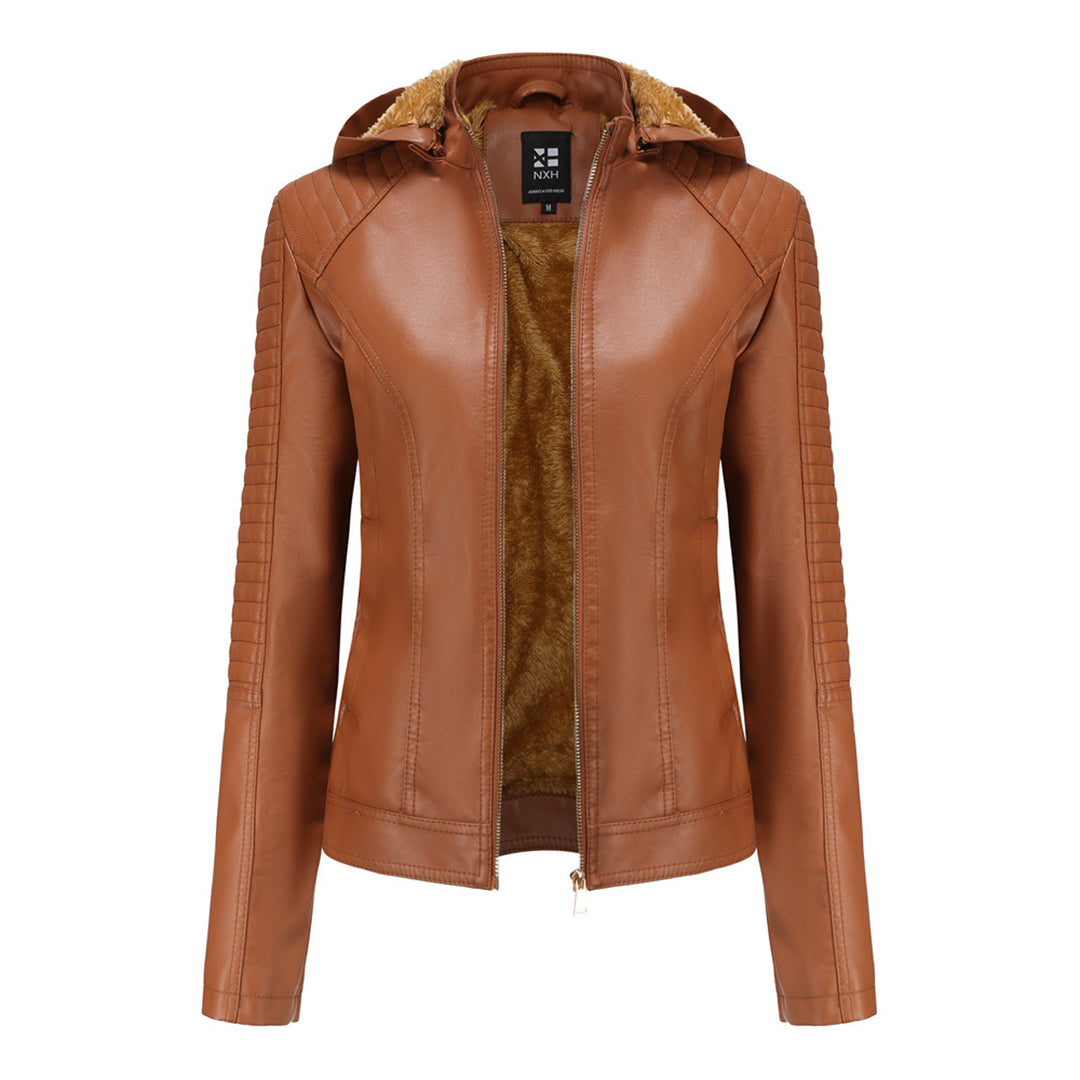 Luxuriöse schicke Lederjacke