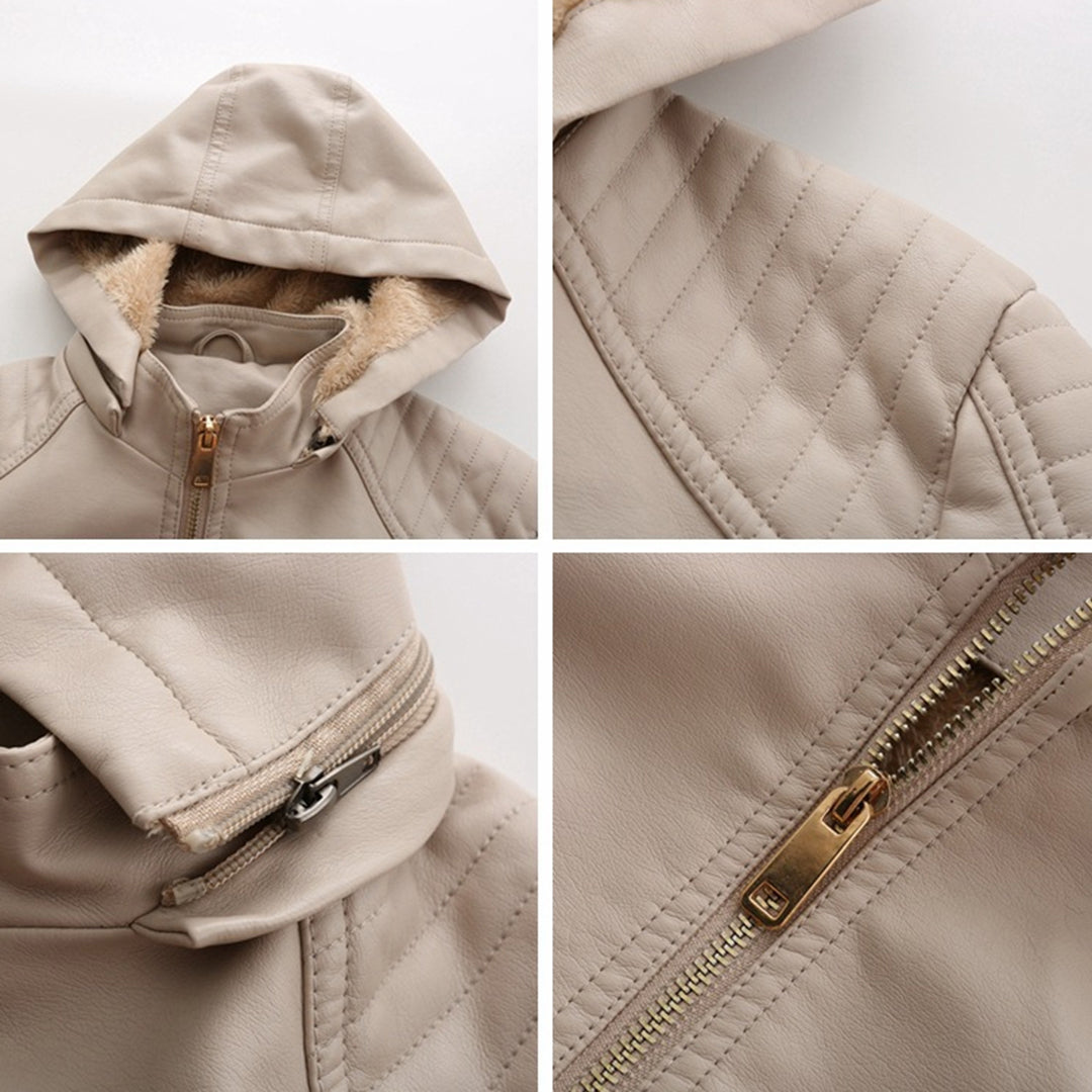 Luxuriöse schicke Lederjacke