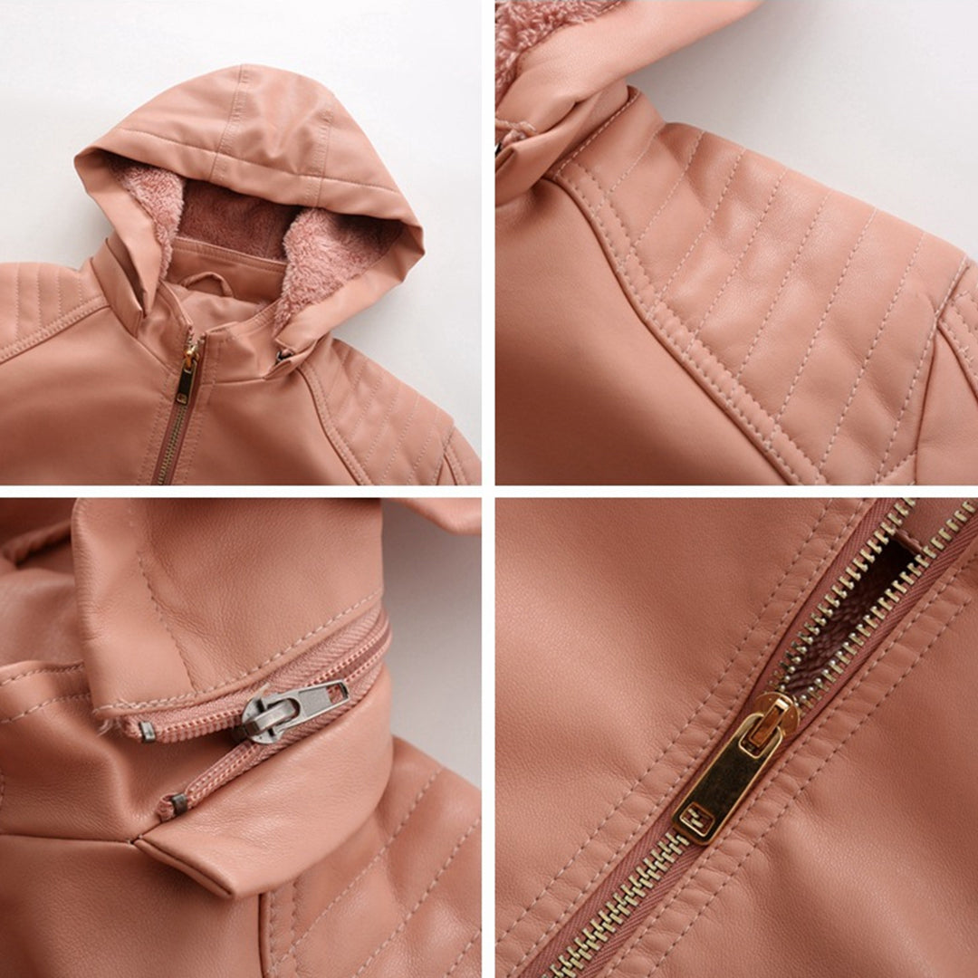 Luxuriöse schicke Lederjacke