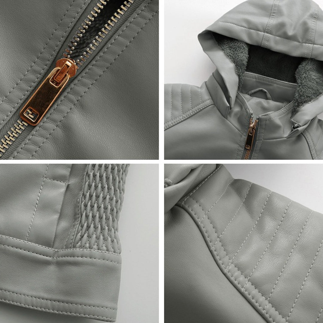 Luxuriöse schicke Lederjacke