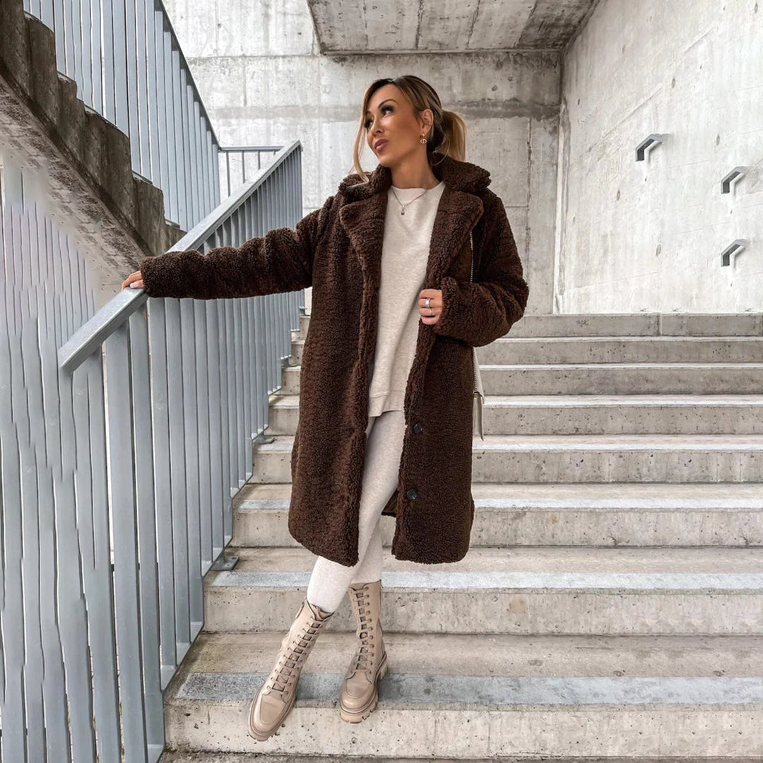 Faux Wool Damenjacke