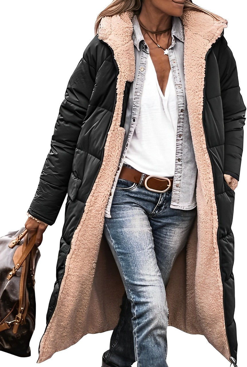 Dana Lässiger Komfort Kapuzen-Fleece-Mantel