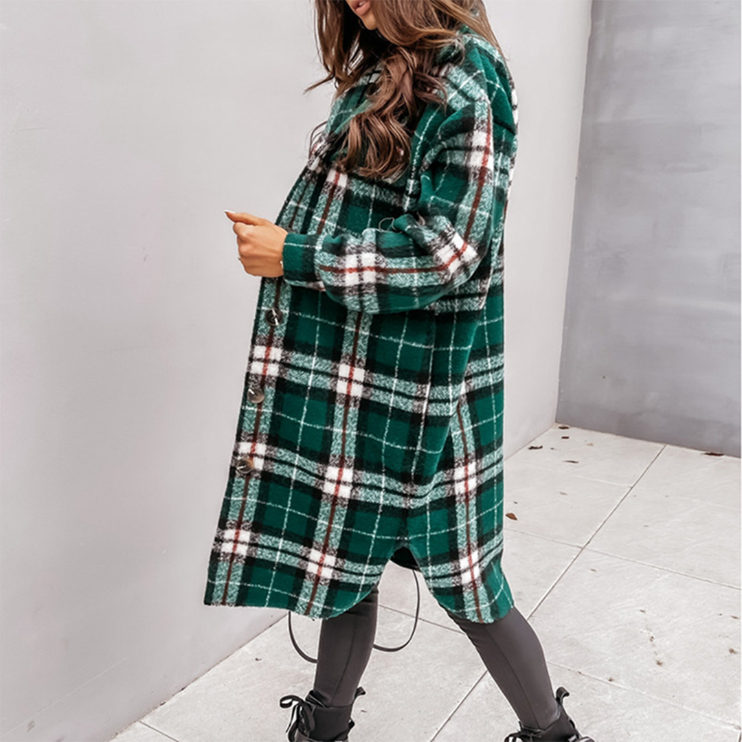 Stilvolle schicke karierte Jacke