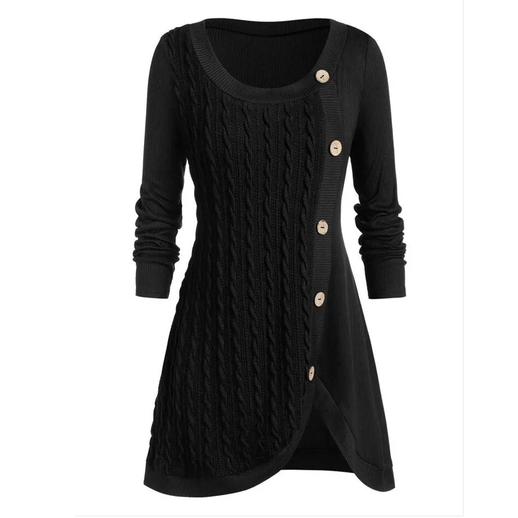 Plus Size Pullover mit O-Ausschnitt