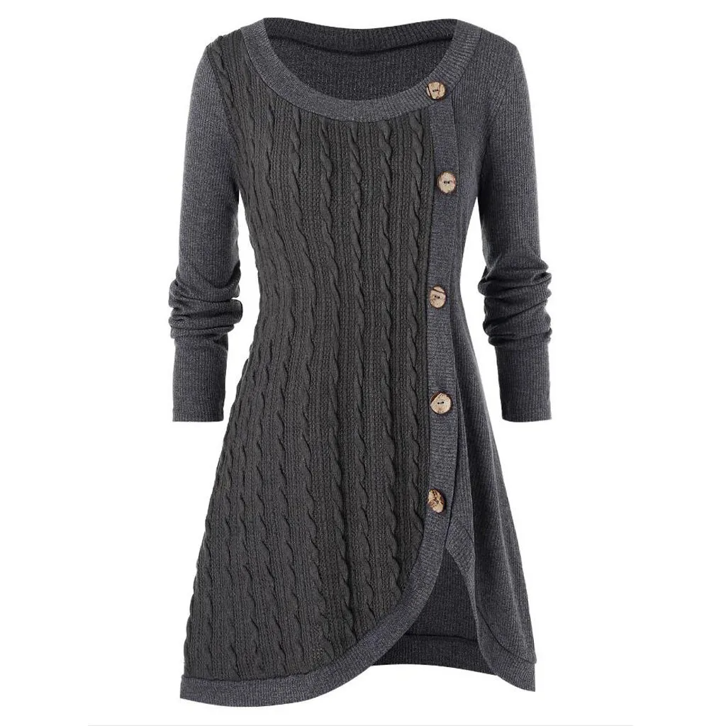 Plus Size Pullover mit O-Ausschnitt