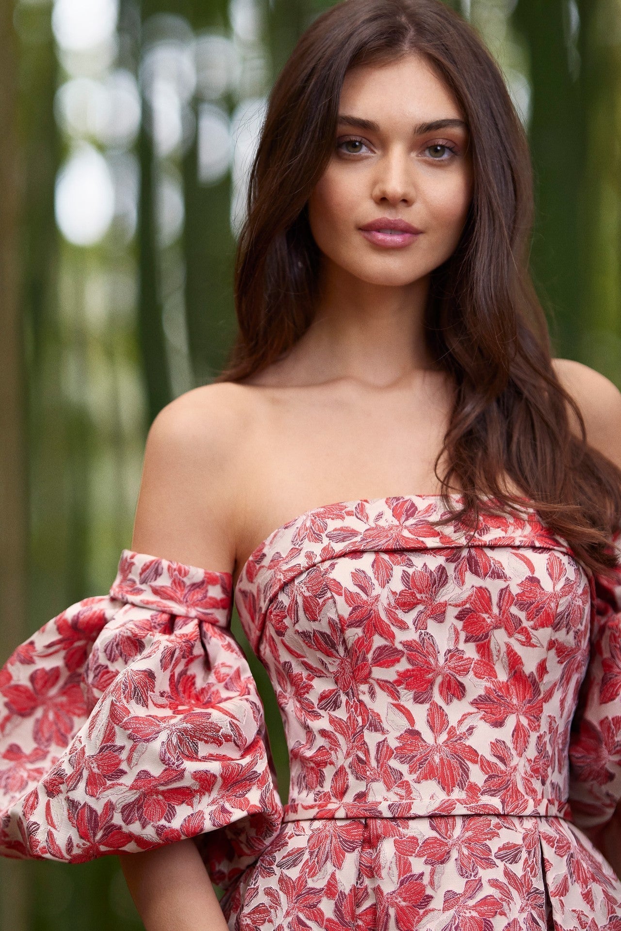 Nina Gedrucktes Lampionkleid