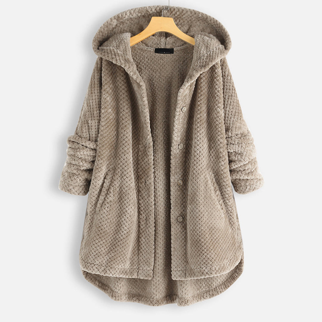Wendbare Fleecejacke mit Kapuze