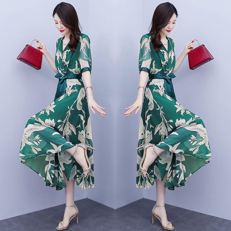 Theffanie's Maxikleid mit V-Ausschnitt