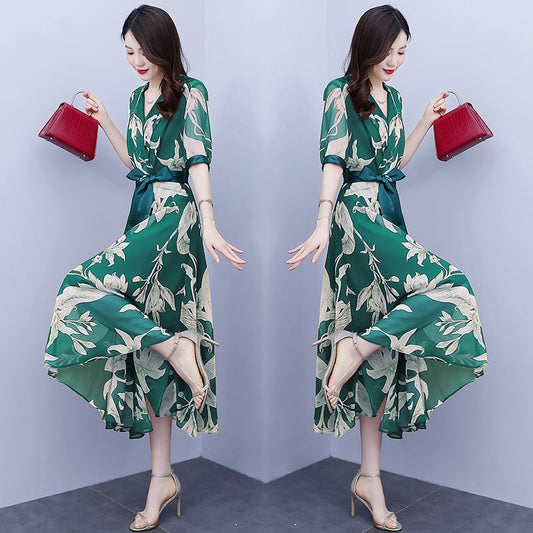 Theffanie's Maxikleid mit V-Ausschnitt