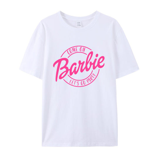 Sandy's retro-feier barbie druck tee