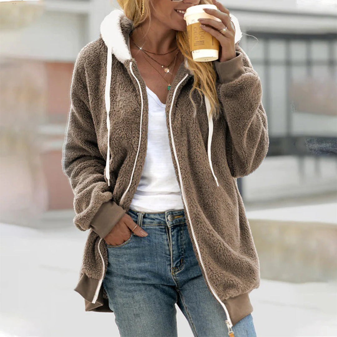Herbstmuse | Strickjacke mit Kapuze