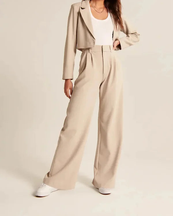 Maryanne's Hochtaillierte weite Hosen