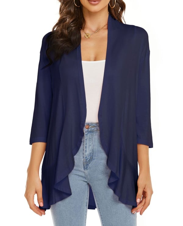 Camila Elegante Offene Vorderseite Strickjacken