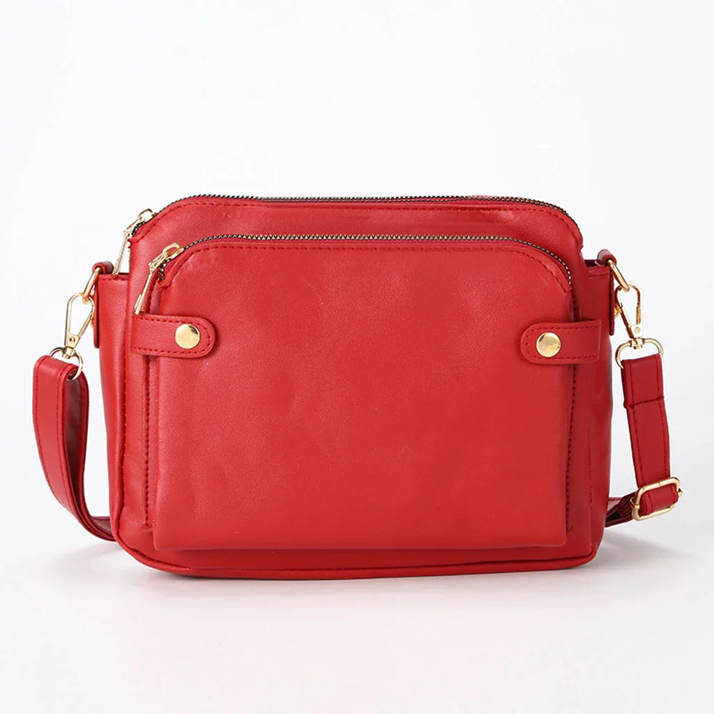 Tara's Multifunktionale Lederschultertasche & Clutch