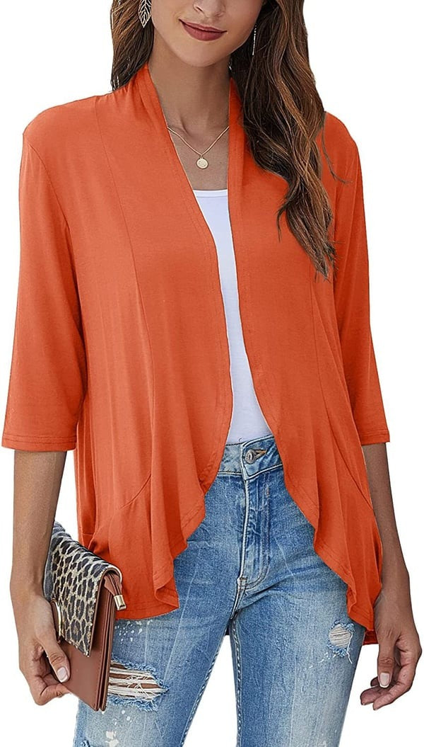 Camila Elegante Offene Vorderseite Strickjacken