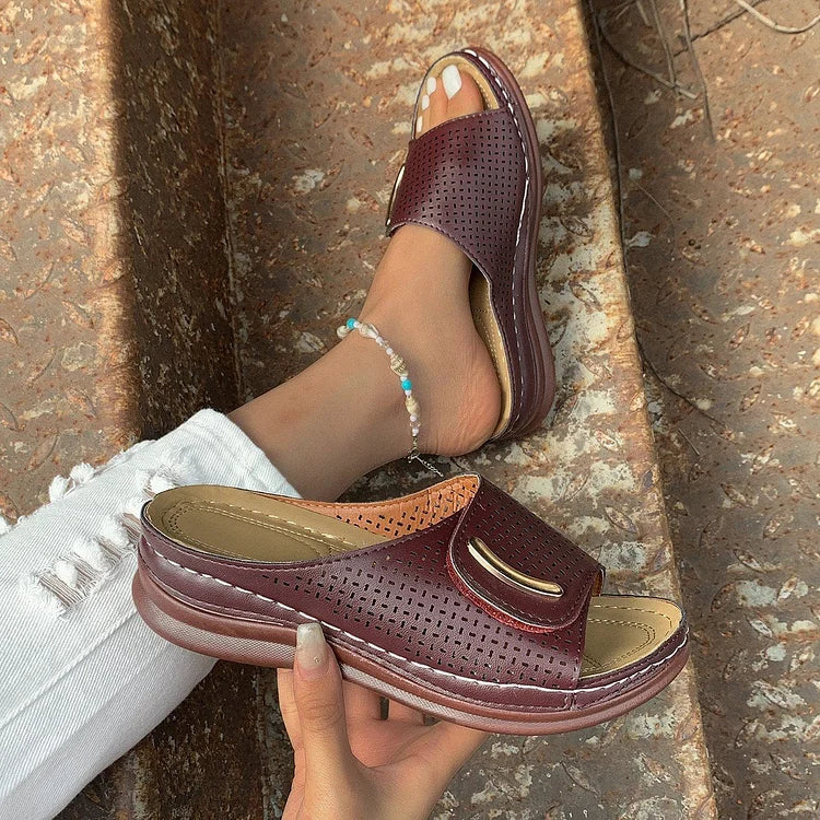 Tonet's Orthopädische Peep-Toe-Sandalen