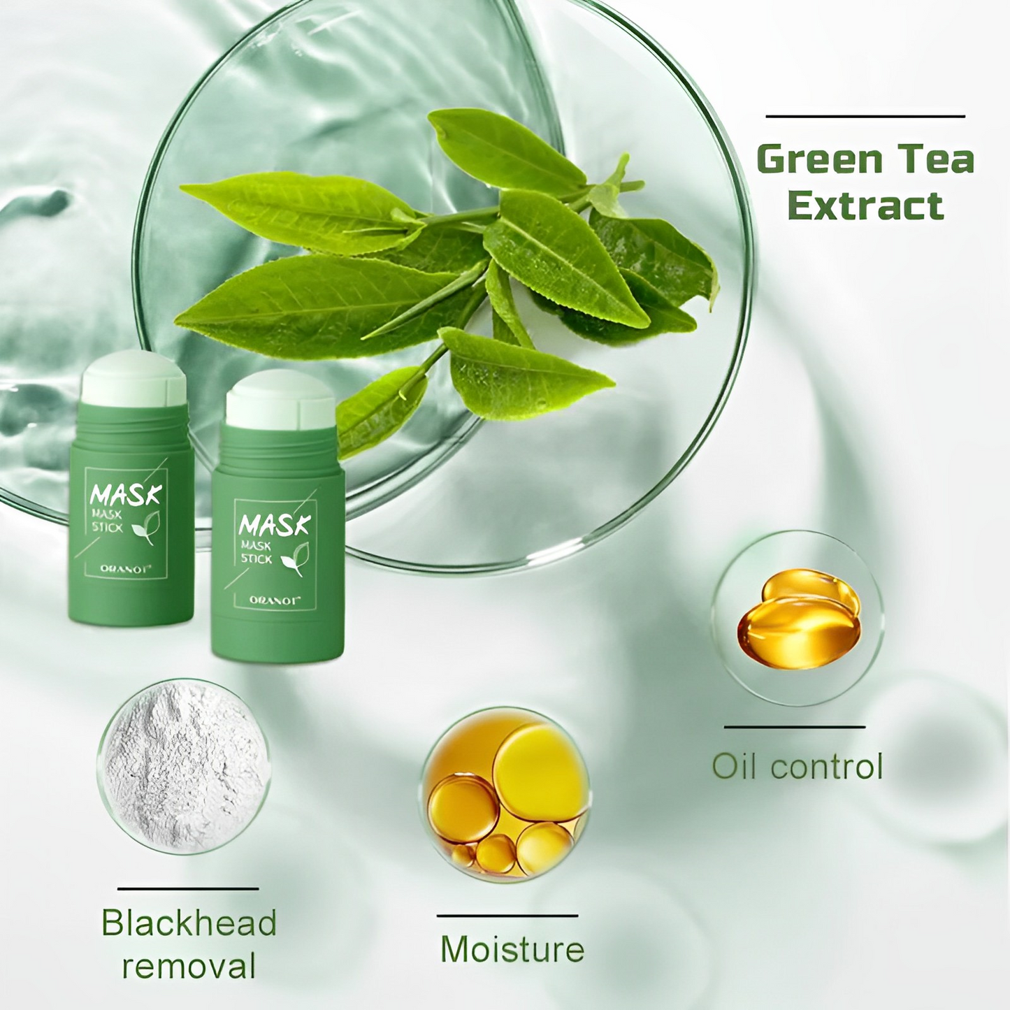 GreenTea Glow Reinigungsstick zur Hautreinigung