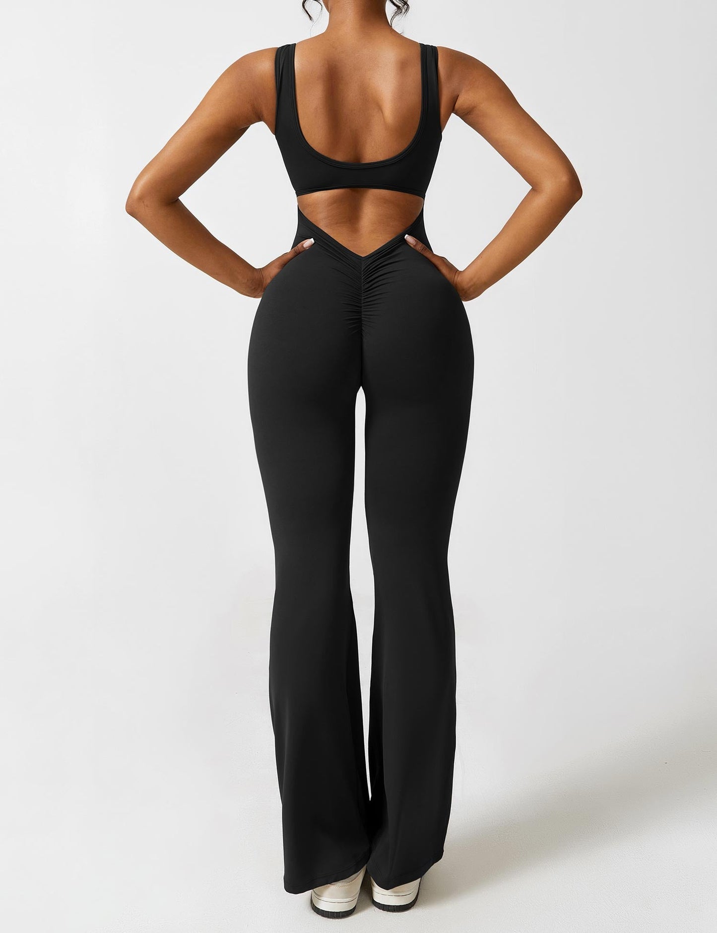 Angel V-Ausschnitt Schlaghosen-Jumpsuit