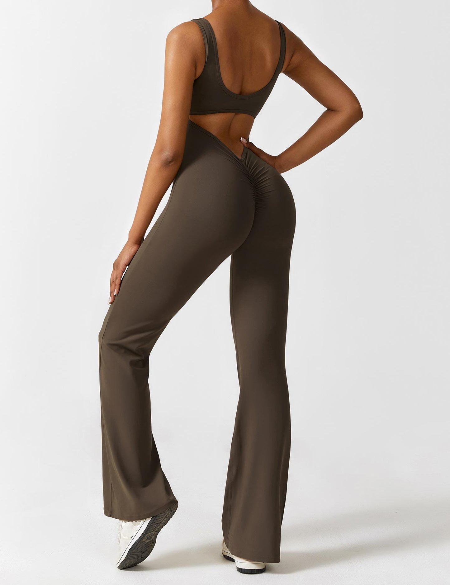 Angel V-Ausschnitt Schlaghosen-Jumpsuit