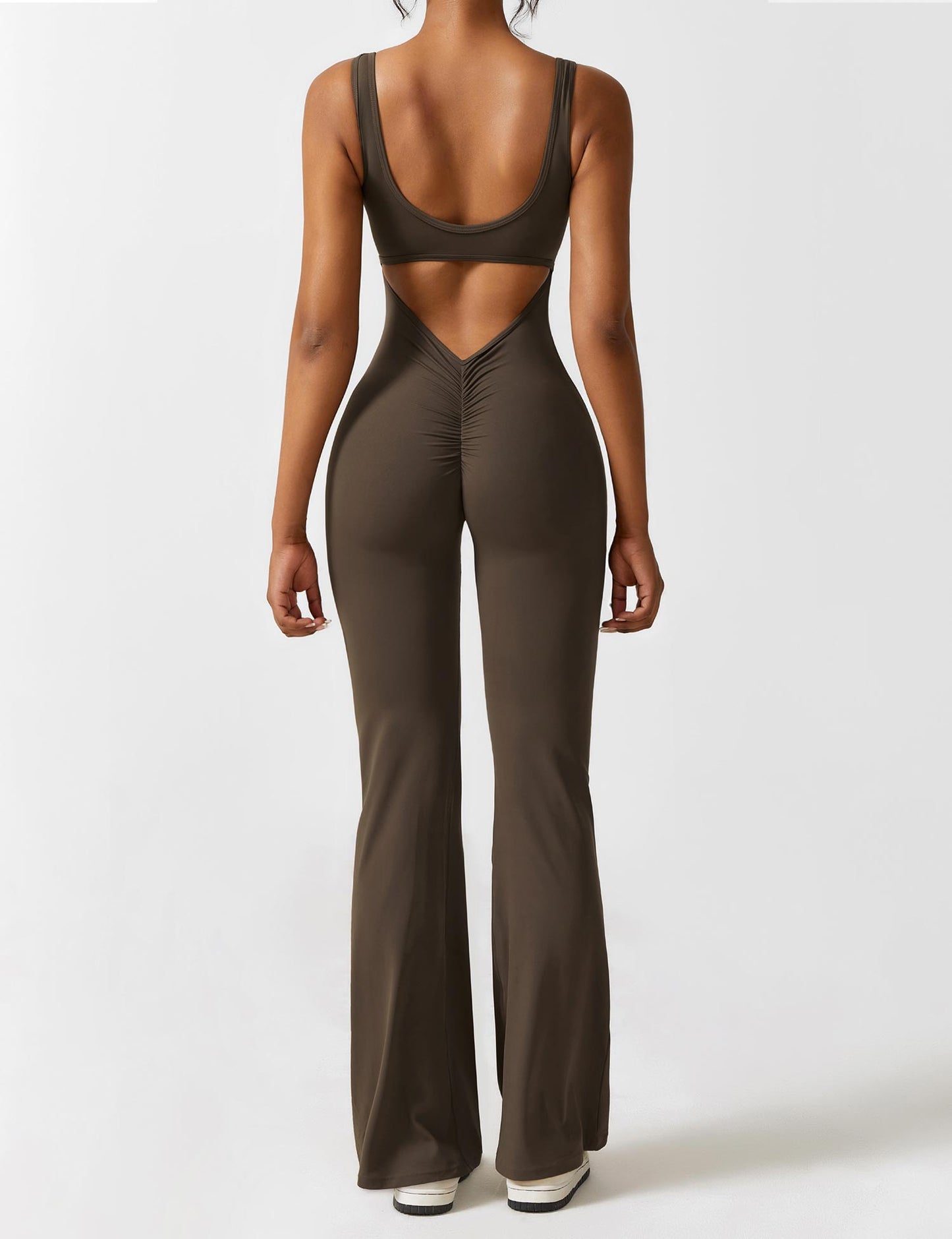 Angel V-Ausschnitt Schlaghosen-Jumpsuit