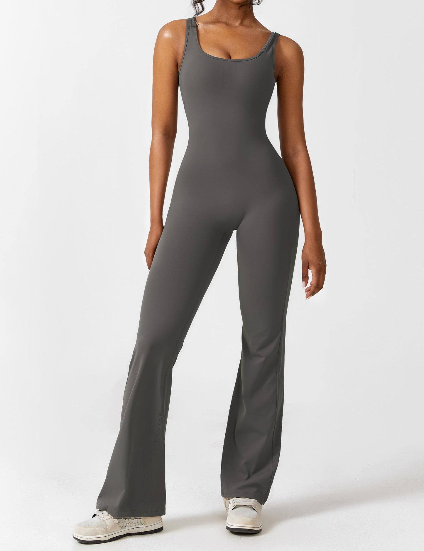Angel V-Ausschnitt Schlaghosen-Jumpsuit