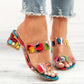 Bunte Sandalen mit Blockabsatz - Aurora