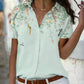 Elissa - schicke bluse mit blumenmuster und klassischem kragen