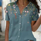 Elissa - schicke bluse mit blumenmuster und klassischem kragen