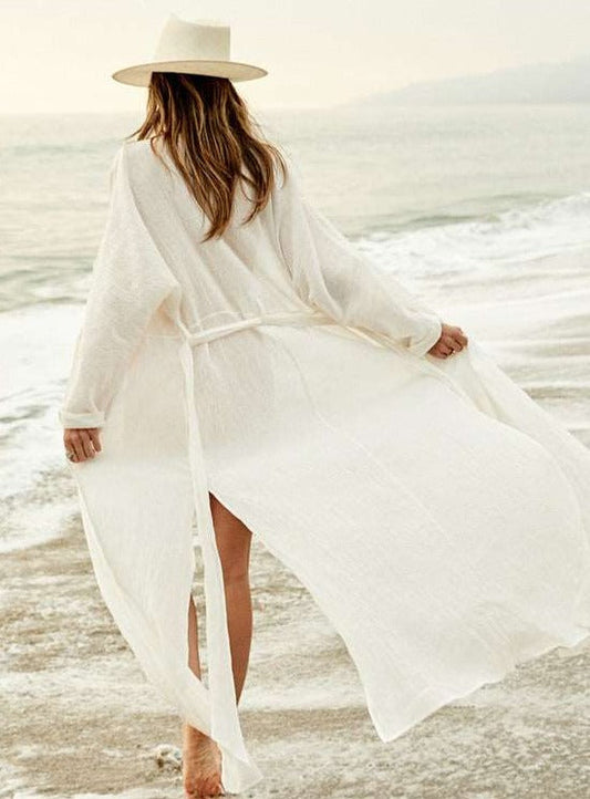 Weißer Strand-Kimono - Olivia