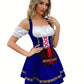 Patience | dirndl kleid mit schulterfreiheit und goldbordüre für frauen