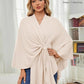 Eleganter Wickelponcho Ivory Weiß - Clara