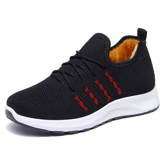 Sneaker Schwarz - Komfortable Strick-Winterschuhe