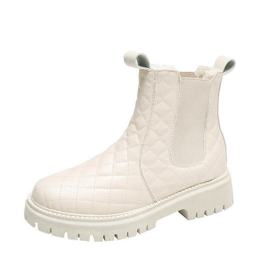 Stiefelette Cremeweiß - Eleganter Chelsea Boot mit Komfort