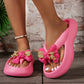 Cremefarbene Flip-Flops mit Goldakzenten - Bella
