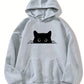 Bella - hoodie mit katzenprint und kapuze