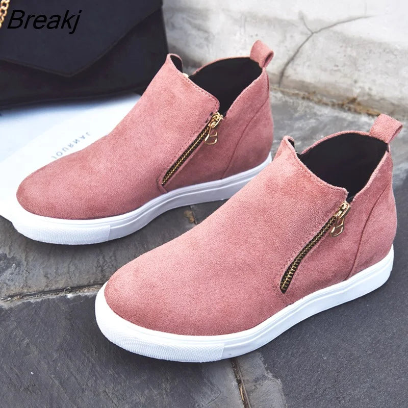 Sophie - Graue Zipper-Slipper