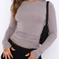 Graues Langarmshirt - Lisa