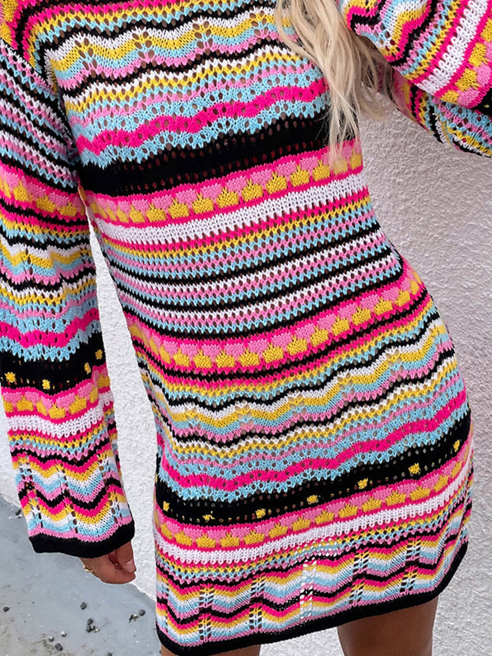 Gestreifter Pullover in Mid-Length – Luca