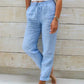 Stacy - stylische leinen hose für frauen